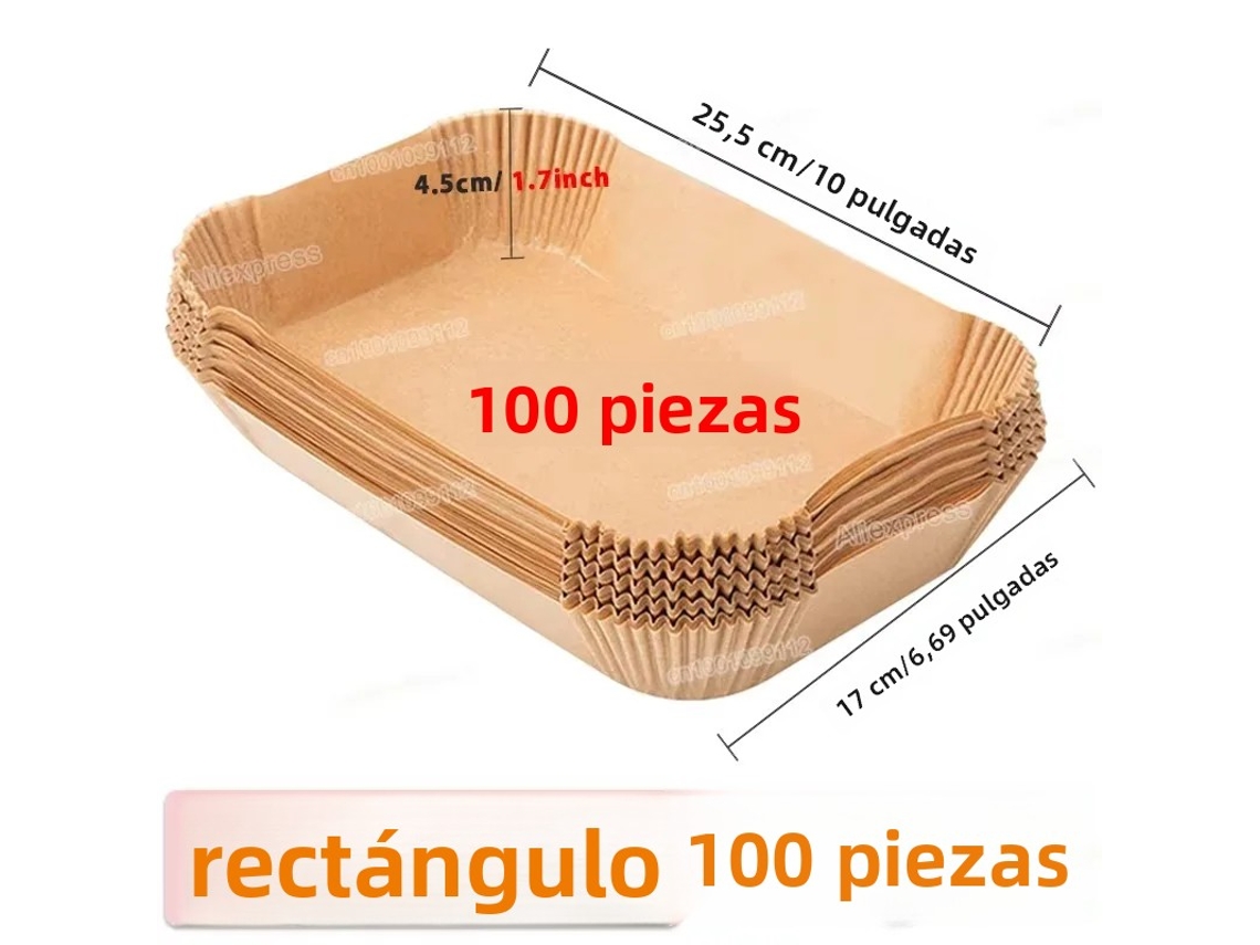 Papel de cocina absorbente, apto para freidoras, planchas y bandejas antiadherentes. MDUG (100 hojas rectangulares)
