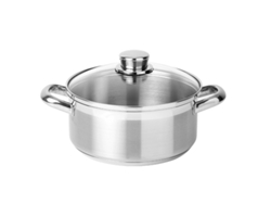 Cacerola SILAMPOS Alegro Glass Acero inoxidable 18/10 (Diámetro: 32cm)