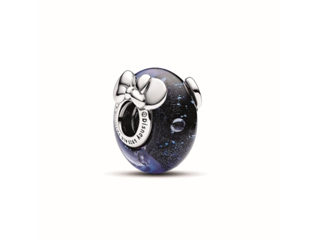PANDORA Disney Mickey y Minnie Azul Murano Glass Charm Joyería