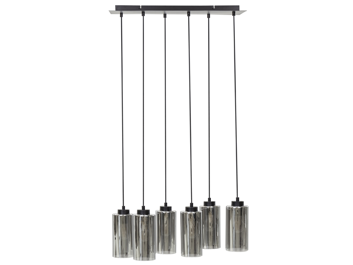 Lámpara de techo BELIANI Puriri de Vidrio, Hierro Gris 60x30x105