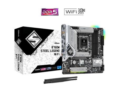 Placa base ASRock B760M Steel Legend WiFi DDR5 (Intel LGA 1700) Micro ATX