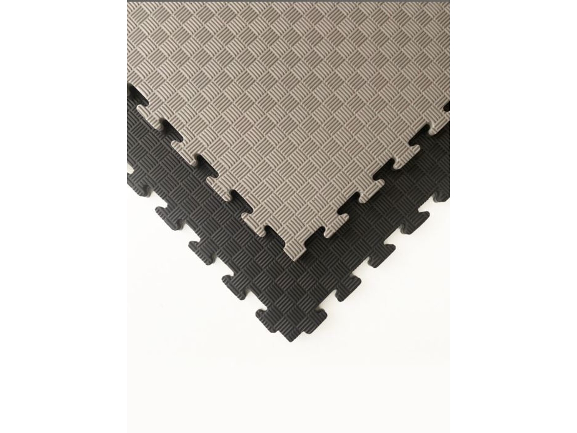 Alfombra de Fitness FITNESS TECH Negro y Gris (100 x 100 x 2 cm)