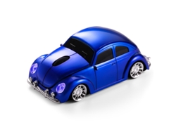 YIZHOOD M-0308 Ratón Inalámbrico 2.4Ghz Escarabajo Forma De Coche Computadora Óptica USB 1600 DPI Gaming Mini Para Computadora Portátil PC Office Gamer Azul