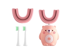 Cepillo de dientes eléctrico ZMDECQNA en forma de U para niños sónico para niños dibujos animados (2-6 años)