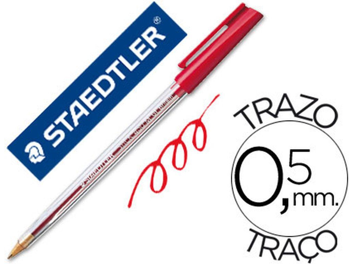 430 M2 :ESFEROGRAFICA STAEDTLER STICK VERMELHA Preco Uni. venda multiplos 50
