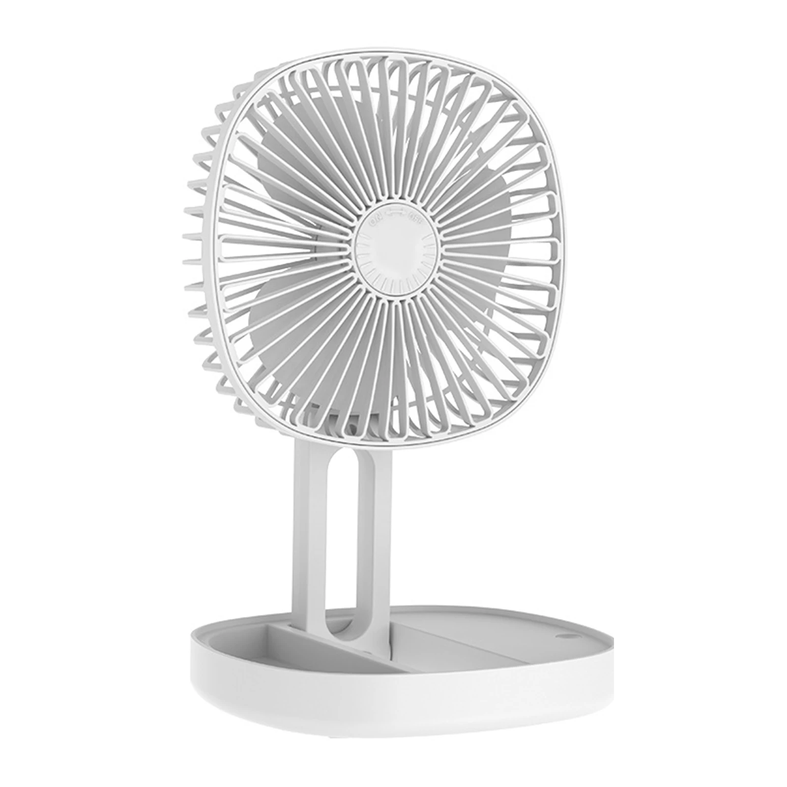Ventilador De Escritorio Portátil (blanco) Para Montaje En Pared Con Circulador De Aire Recargable Por Usb