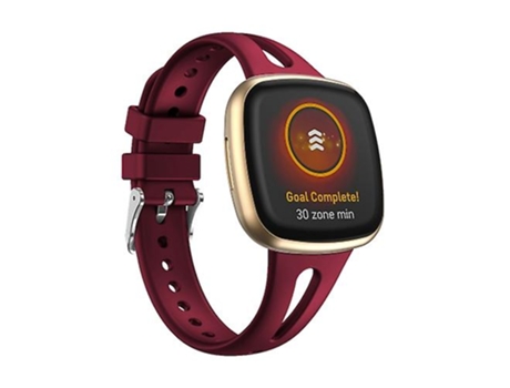 Correa para Fitbit Versa 3/4 Water-drop Slim Silicone Watch Band Vino Rojo VENISYMLIS