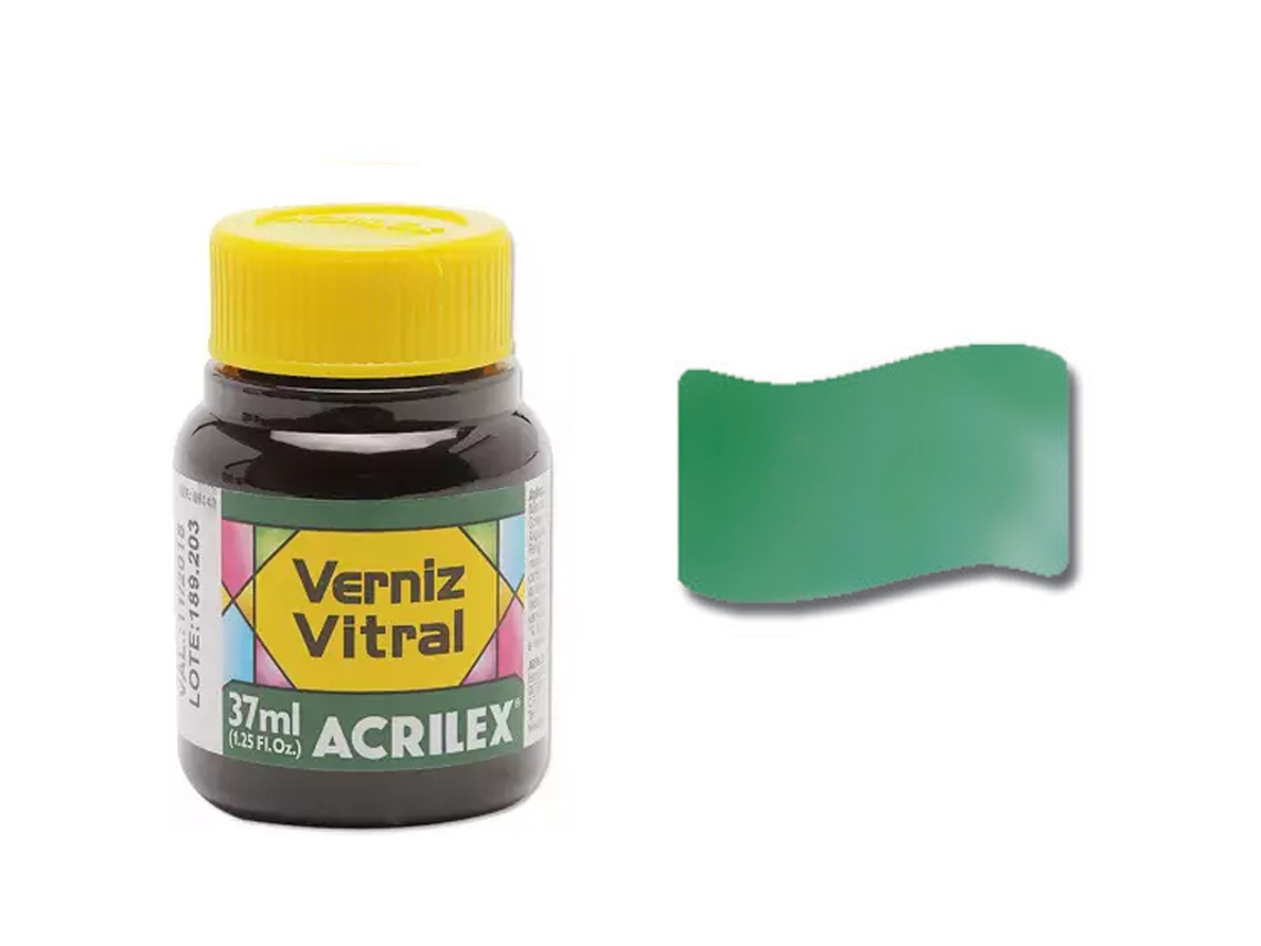 ACRILEX Barniz Vidrieras 37Ml Verde Veronese 512