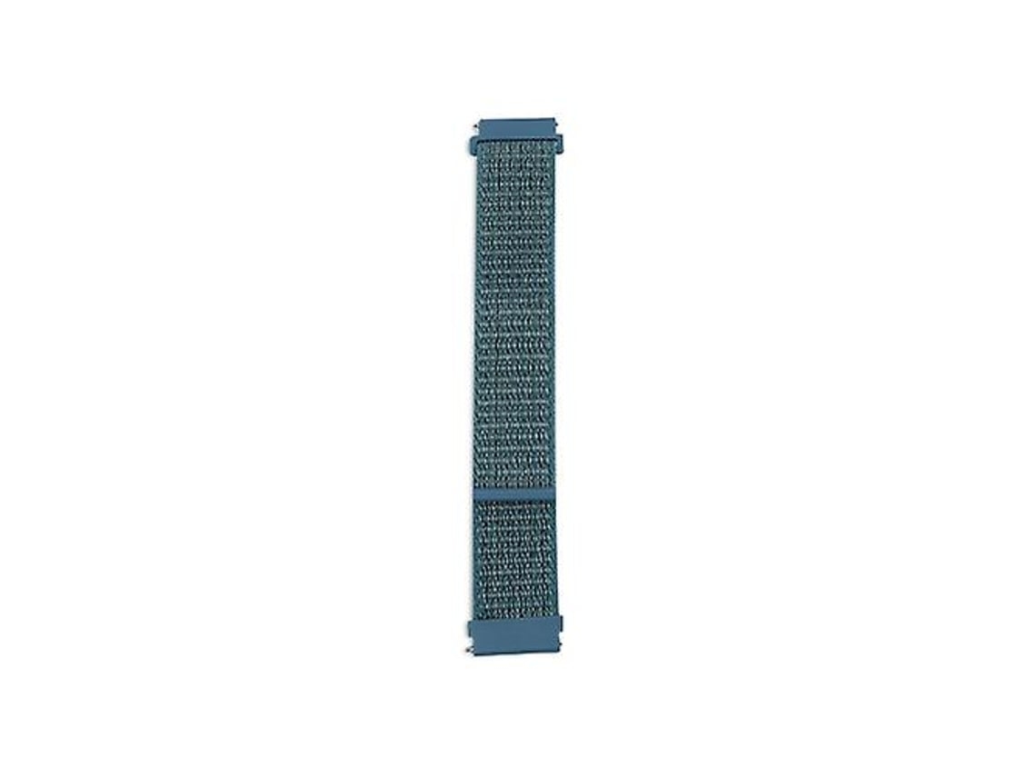 Correa de nailon para reloj Garmin Vivoactive 3 con cierre de hebilla de plumas transparentes.
