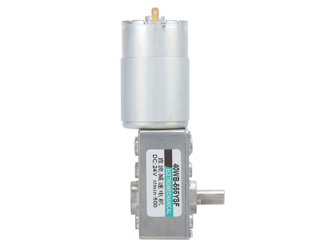 Motor Reductor De Engranaje Turbina Lombriz Dc 24v Gran Torsión Baja Velocidad 500rpm Control Mini Bidireccional Xd40wb-555ysf