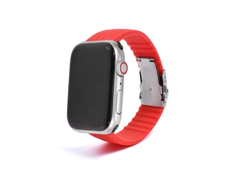 Correa Silicona Stripe Adaptable Apple Watch Series 6 44Mm Rojo