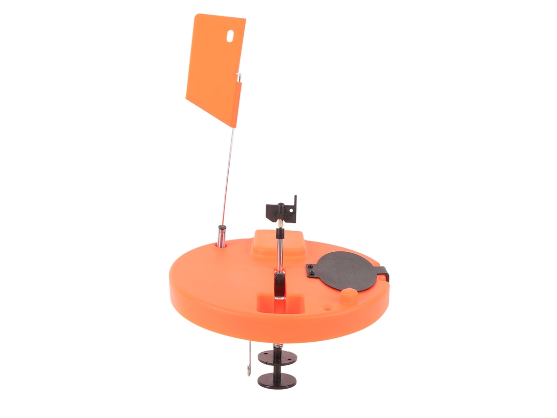 Herramienta de pesca en hielo Anub con bandera portátil, accesorio de invierno, naranja y rojo para pesca en hielo.