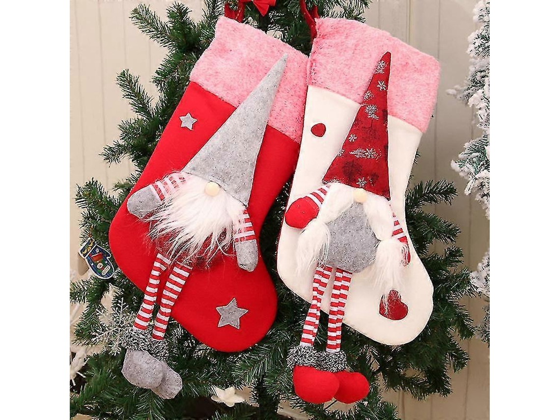 Novedades de 2023: Enano sin rostro, anciano, estilo nórdico, calcetín navideño, bolsa de regalo, decoración navideña, colgante navideño. Hengjian