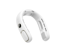 Ventilador portátil Digitallab para colgar en el cuello, diseño ultraligero y silencioso, 5 velocidades (blanco)