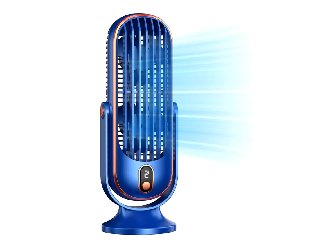 Ventilador de torre portátil recargable Vents, 5 velocidades, rotación de 720°.