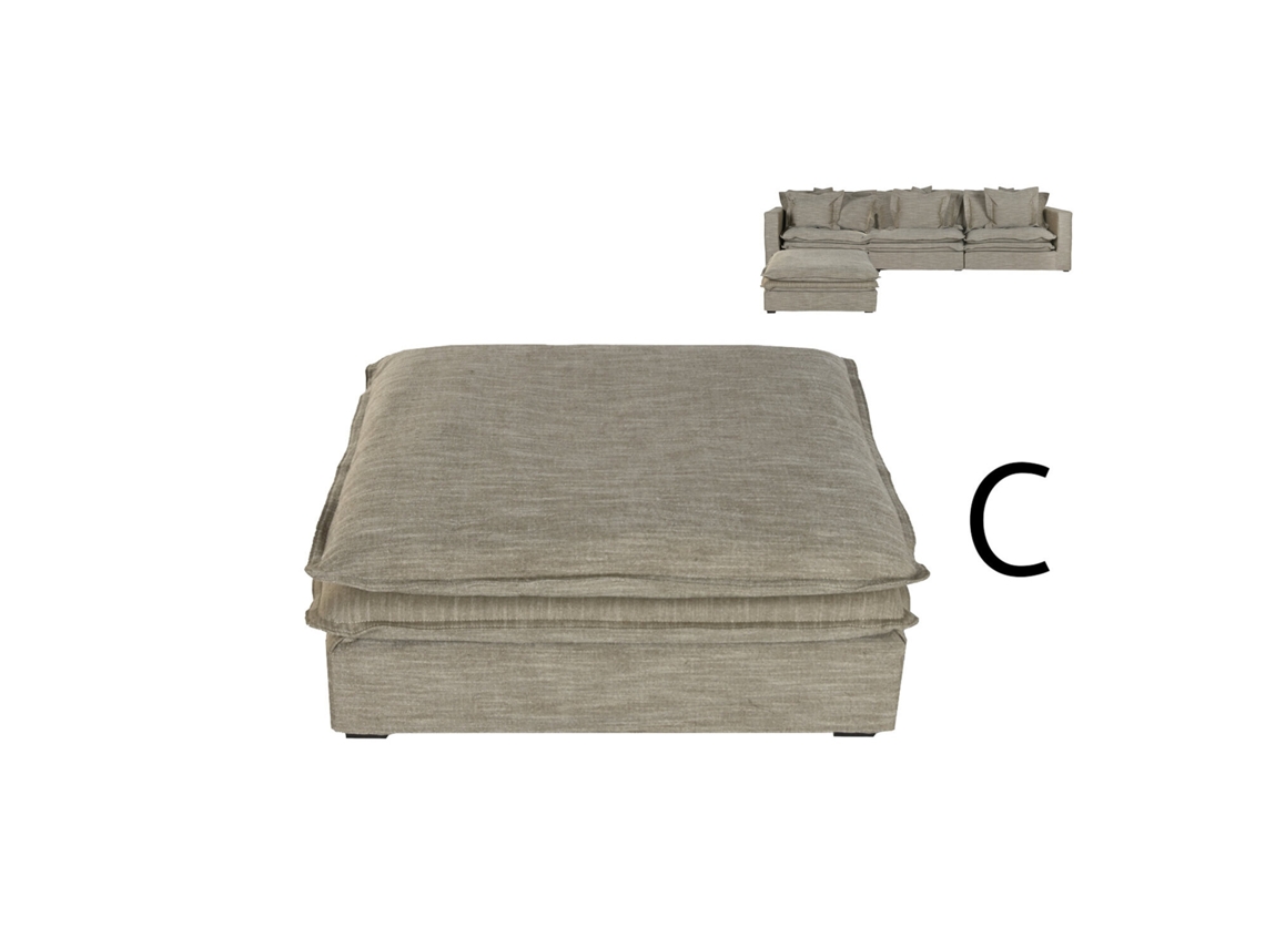 Modulo Auxiliar Sofa Poliester Lino 110x110x48cm
