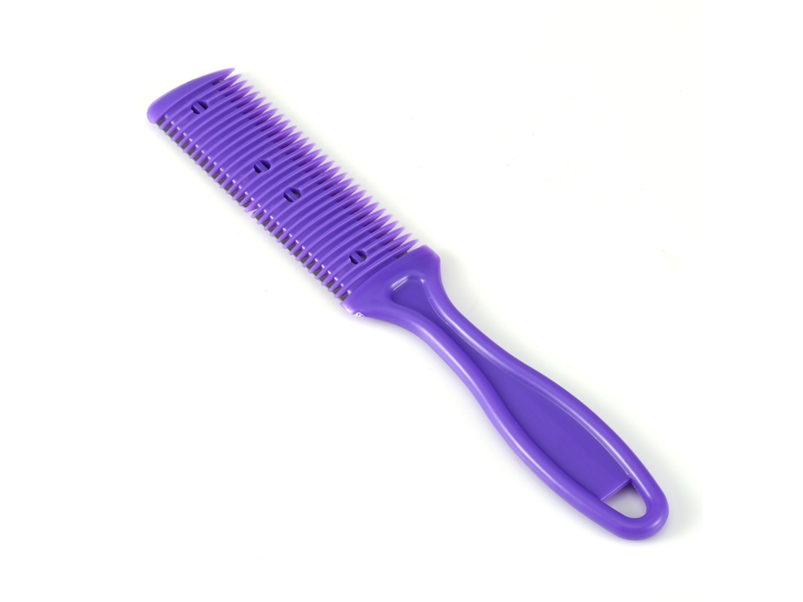 Cuchilla De Corte Doble Para Peluquería, Peine Para Recortar Pelo Delgado, Trimmer De Belleza Para Salón Y Hogar, Morado