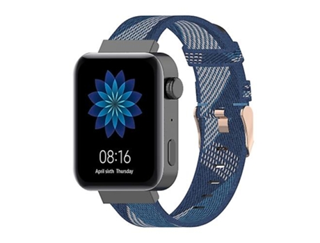 Pulsera Correa de Reloj de Nailon a Rayas de 18 mm para Xiaomi Mi Watch, Garmin Vivomove 3s / Vivoactive 4s Azul VENISYMLIS