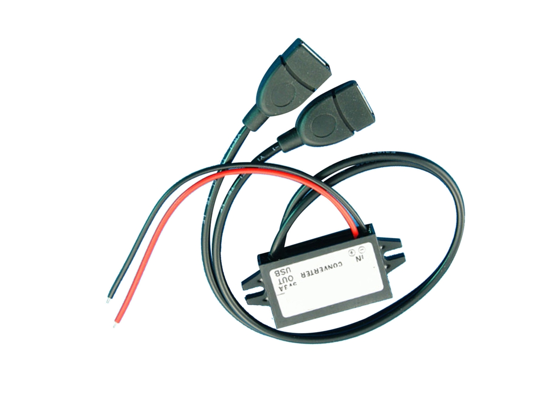 Módulo convertidor reductor de CC a CC 2026as de 12 V a 5 V con regulador de voltaje reducido y doble salida USB (sin cable).