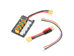 2026velora-XT60 Placa de carga paralela con cable de silicona para baterías 3S/4S Adaptador de carga paralela