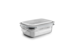 Ibili Keepklin - Recipiente Rectangular De 0.4l En Acero Inoxidable Apto Microondas