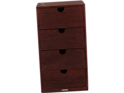 Caja Organizadora De Mesa De Madera Con Cuatro Niveles Para Artículos De Papelería Y Cosméticos.