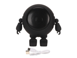 Altavoz Bluetooth Portátil Robot Mini 5.0 De 1000 Mah Con Micrófono, Batería De Larga Duración, Color Negro.