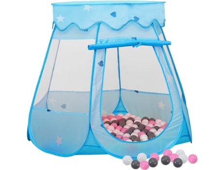vidaXL Tienda de juegos para niños con 250 bolas azul 102x102x82 cm