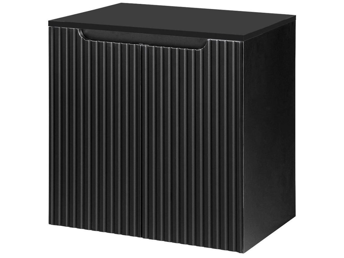 Mueble de baño bajo lavabo Newport con 2 puertas 60x60x40 cm - Negro [EN.CASA]