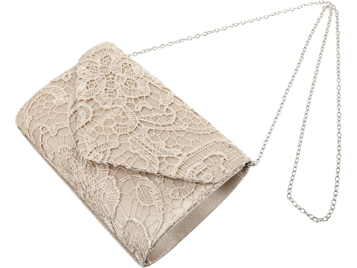 Bolsa De Mão Feminina Elegante Em Renda Branca Para Eventos Noturnos, Ideal Para Casamentos E Festas.