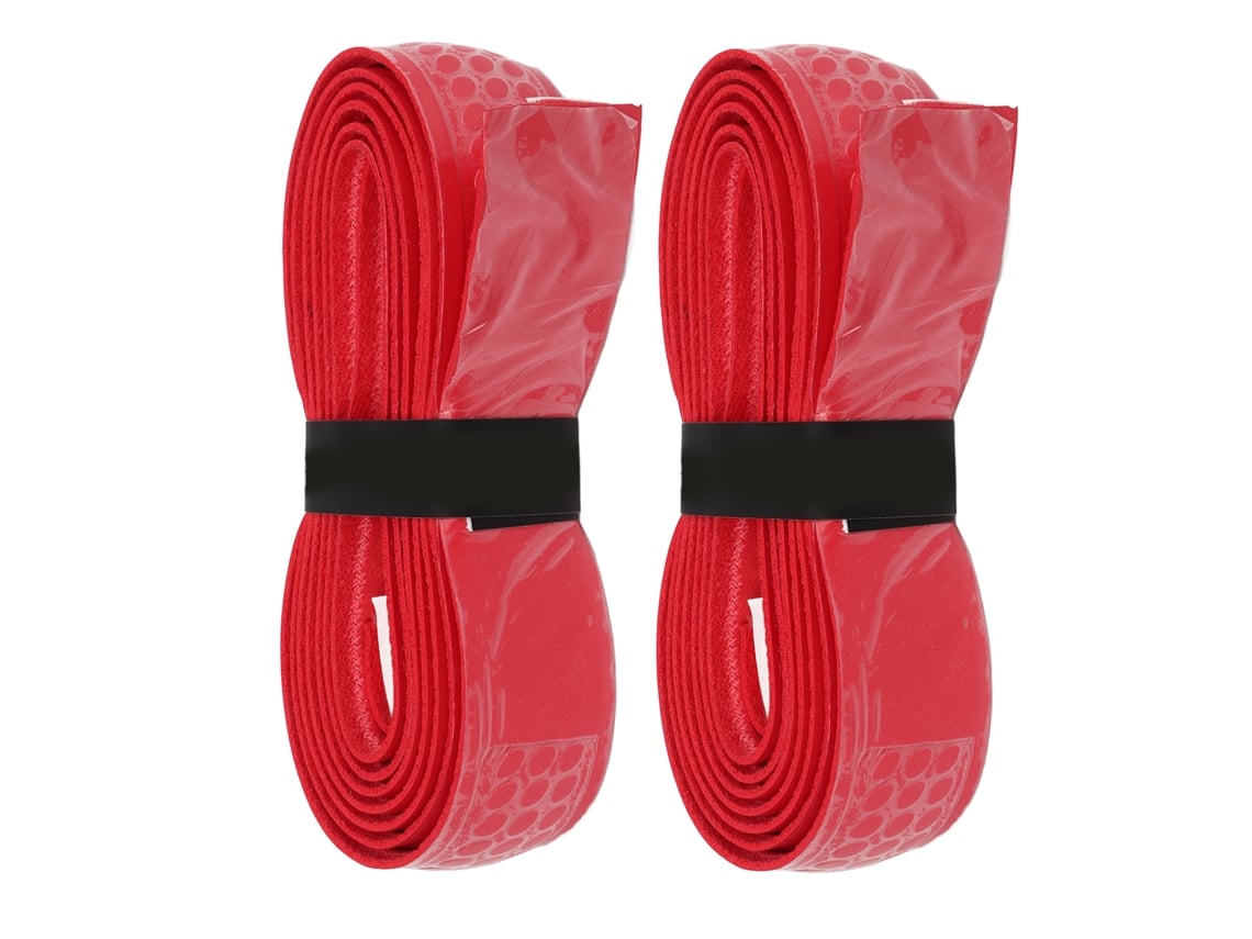 2 Fitas De Grip Para Raquete De Tênis E Badminton Com Absorção De Suor Grossa 1.8mm Vermelha