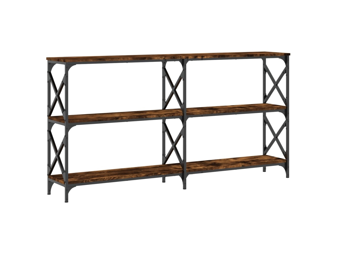 Maison Exclusive - Mesa Consola Madera De Ingeniería Roble Ahumado 156x28x80,5 Cm
