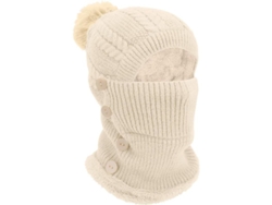 Conjunto De Gorro Y Boina De Lana Para Invierno Con Pompón Ajustable.