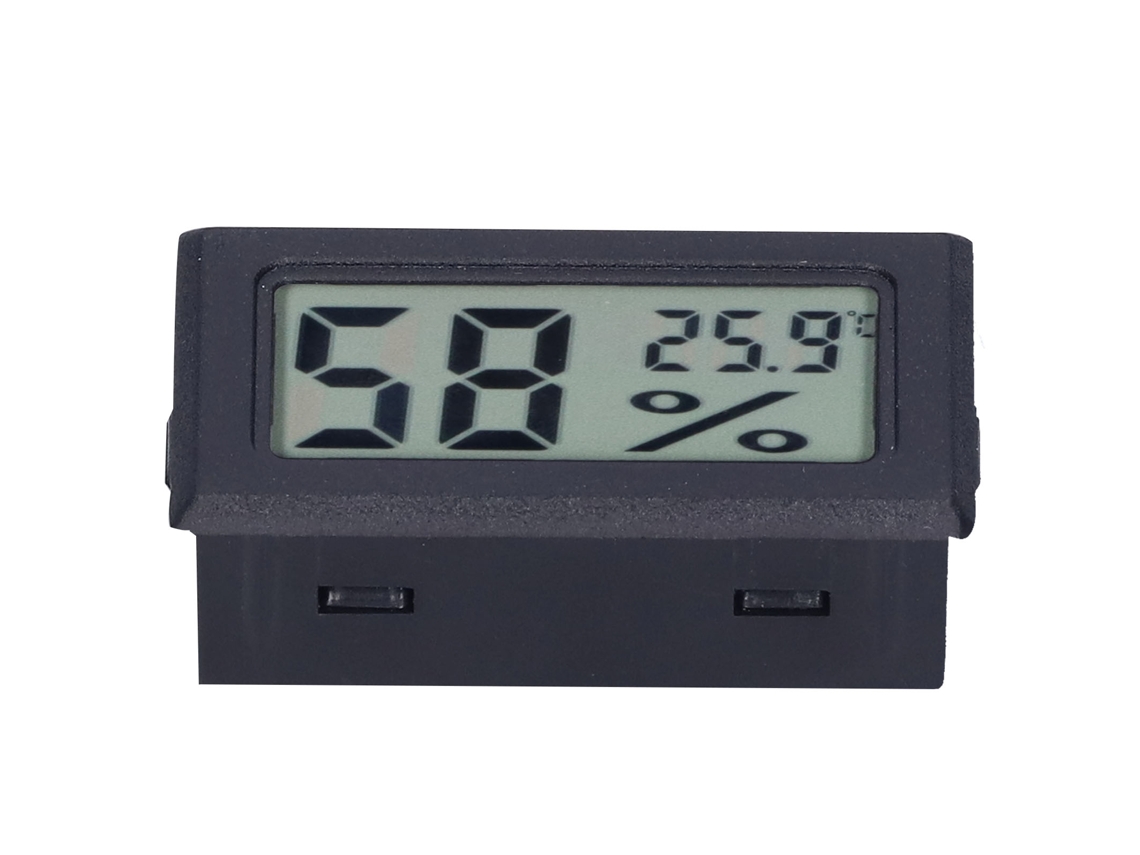Termómetro digital de temperatura ambiente interior con pantalla para hogares inteligentes FY11001 negro