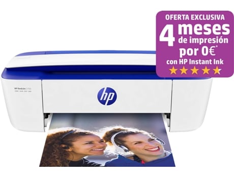 Impresora HP DeskJet 3760 (Multifunción - Inyección de Tinta - Wi-Fi -  Instant Ink) | Worten.es
