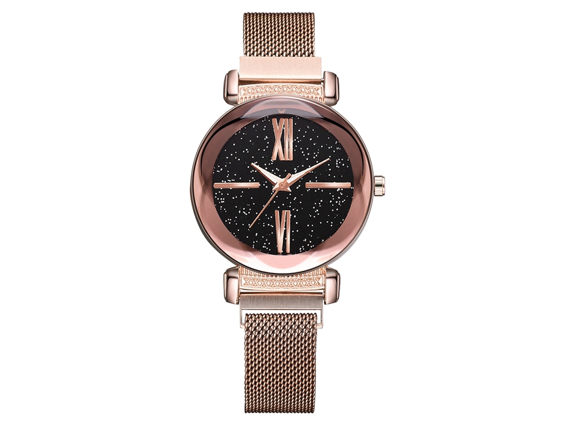 Reloj De Cuarzo Para Mujer Con Correa De Aleación Ajustable Y Cierre Magnético Para Uso Casual.