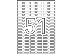 Etiquetas & Eadas con Adhesivo 15 Hojas APLI (Blanco - A5 45 X 8 mm)