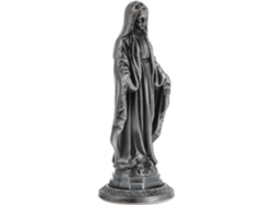 Estatua Virgen María Sólida Finamente Elaborada Aleación Plateado Decoración Religiosa Estar Dormitorio Zinc