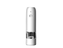 Molinillo de pimienta eléctrico blanco, recargable por USB, para uso doméstico y comercial. Rosewell