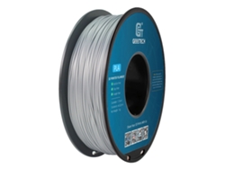 Filamento para impresora 3D, PLA biodegradable, alta resistencia, color plata.