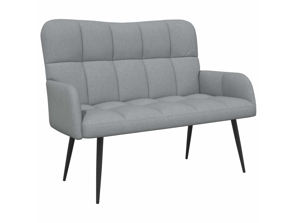 Sofá de dos plazas, gris claro, 115 x 61 x 87 cm, tejido MAISON EXCLUSIVE.