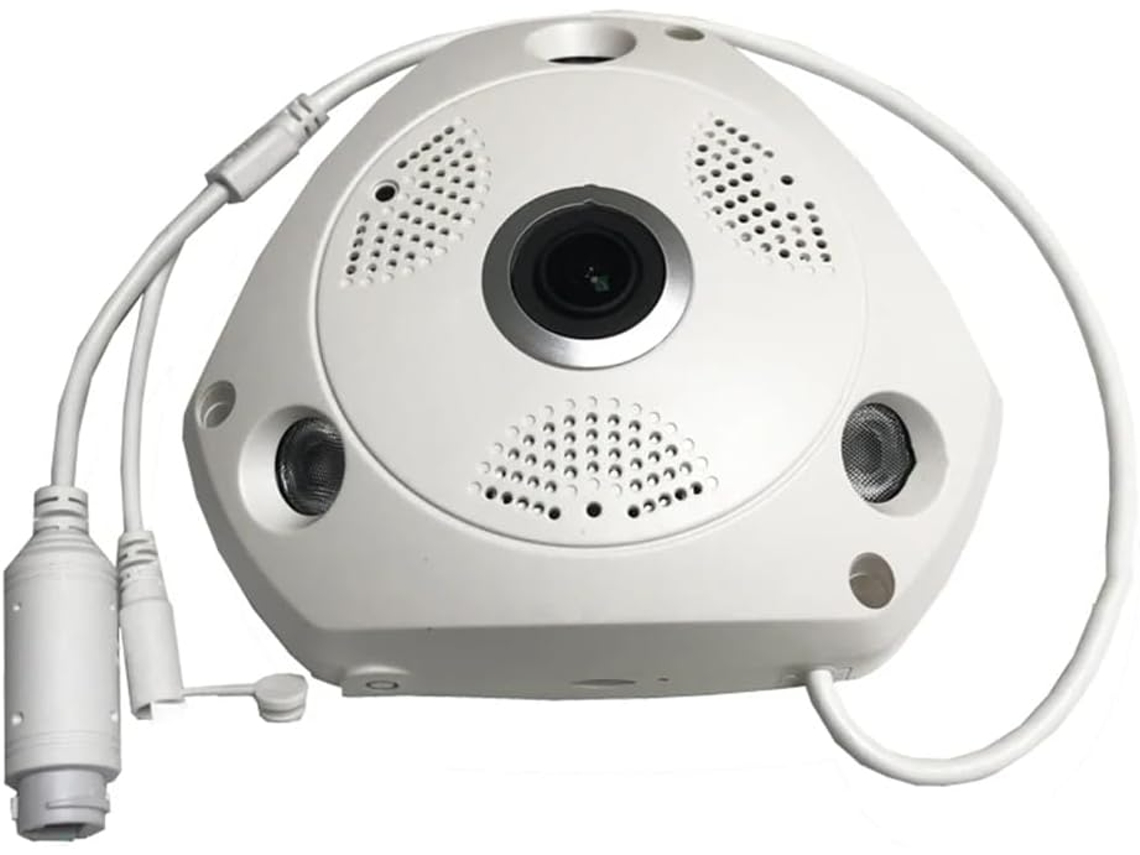 Cámara Ip Poe Para Interiores Imx335 De 5 Mp Con Lente Ojo De Pez, Gran Angular Y Detección De Movimiento.