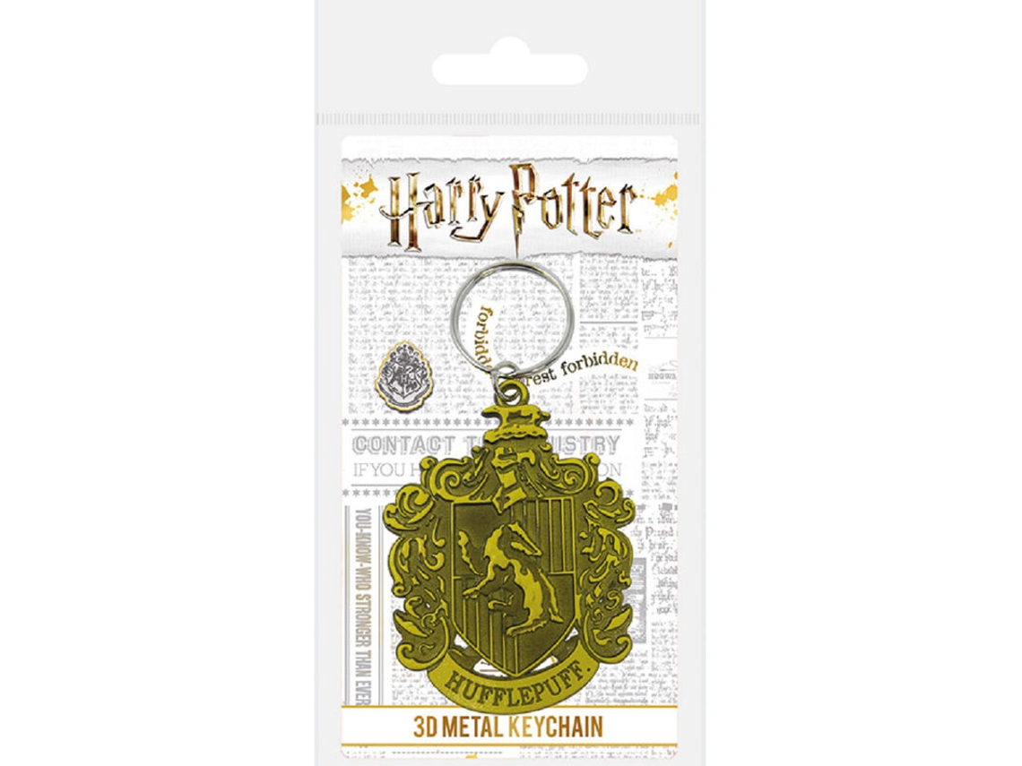 Llavero de metal con el escudo de Hufflepuff de Harry Potter B.active