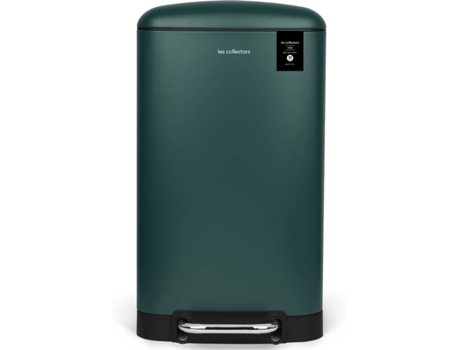 Cubo de Basura LES COLLECTORS N°863 (Verde - Acero Inoxidable - 40 L)