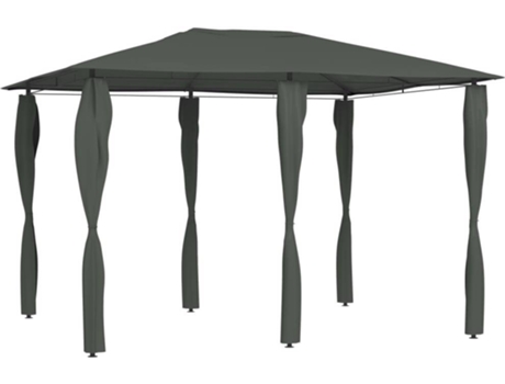 vidaXL Cenador con cubiertas de postes antracita 3x4x2,6 m 160 g/m²