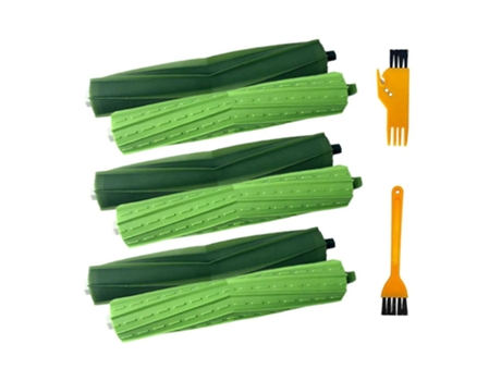 3 pares de escova de borracha principal para robô irobot roomba i3 i7 e5 e6 series