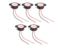5 Piezas Zumbador De Alarma Pitón Activo De Sonido Continuo 95db Señal Altamente Decibelada Dc324v Negro