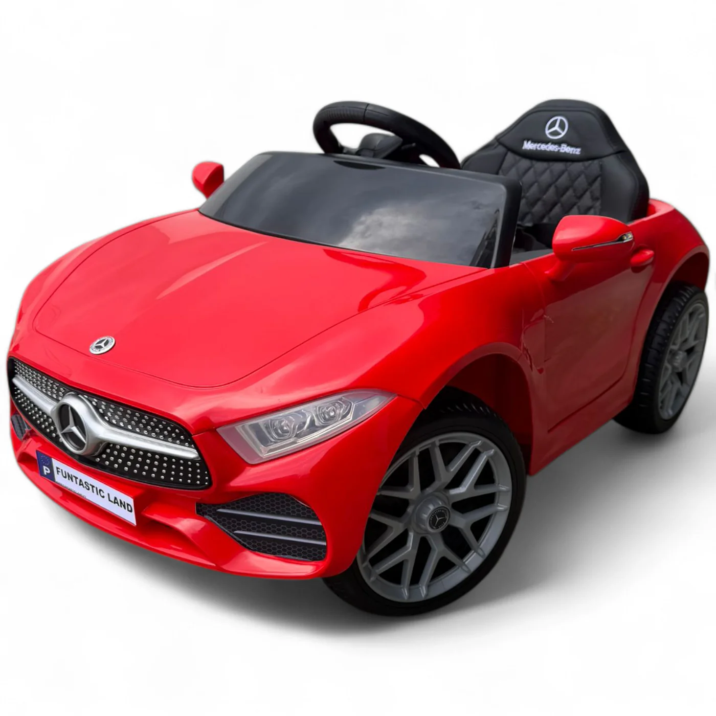 Coche Eléctrico Para Niños Mercedes 4matic 12v Versión 2026 Con Ruedas Eva, Asiento De Polipiel Y Mando Parental Funtastic Land