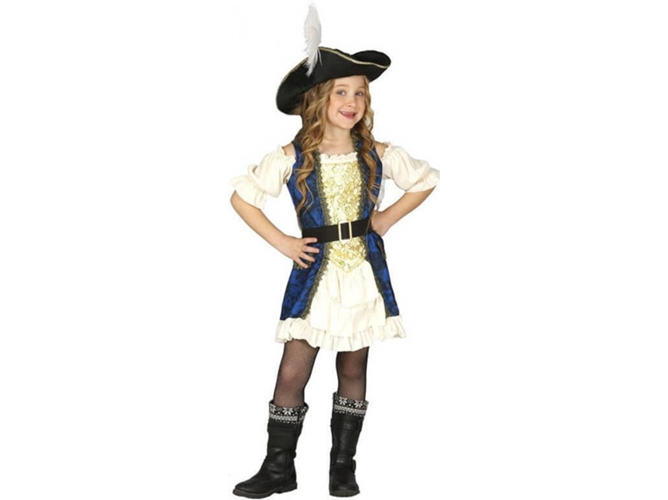 Disfraz de Niña DISFRAZZES Pirata Lujo (Talla: 5 a 6 años)