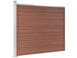 Panel de valla WPC marrón de 175 x 146 cm WSD116005 Lovely Home